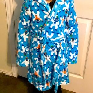 Boys yeti fleece robe